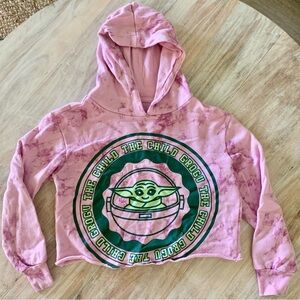 🌈6/$10 Star Wars Baby Yoda Crop Hoodie